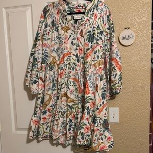 Anthropologie Woodland Flannel Dress